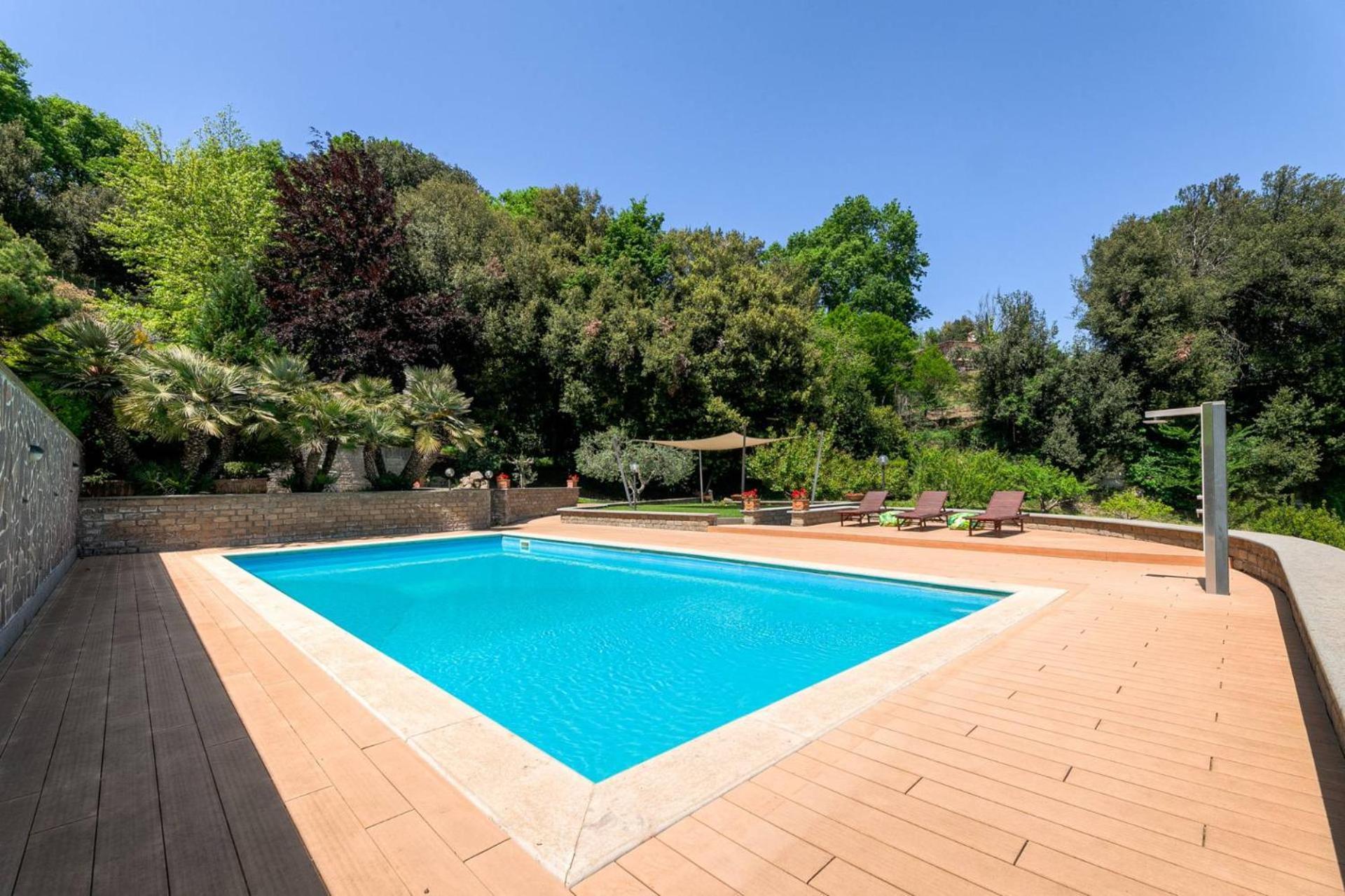 Villa Carolina - Piscina E Parco Panoramico กัมปาญญาโน ดิ โรมา ภายนอก รูปภาพ